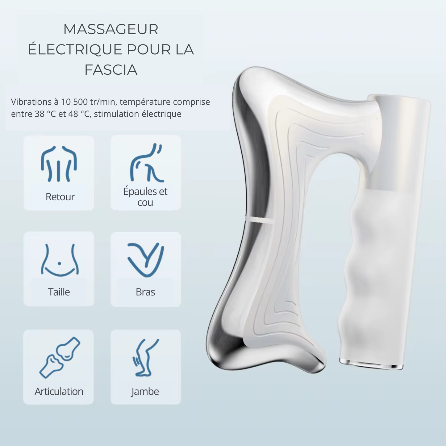 Masseur de Fascia Électrique EMS Chauffant